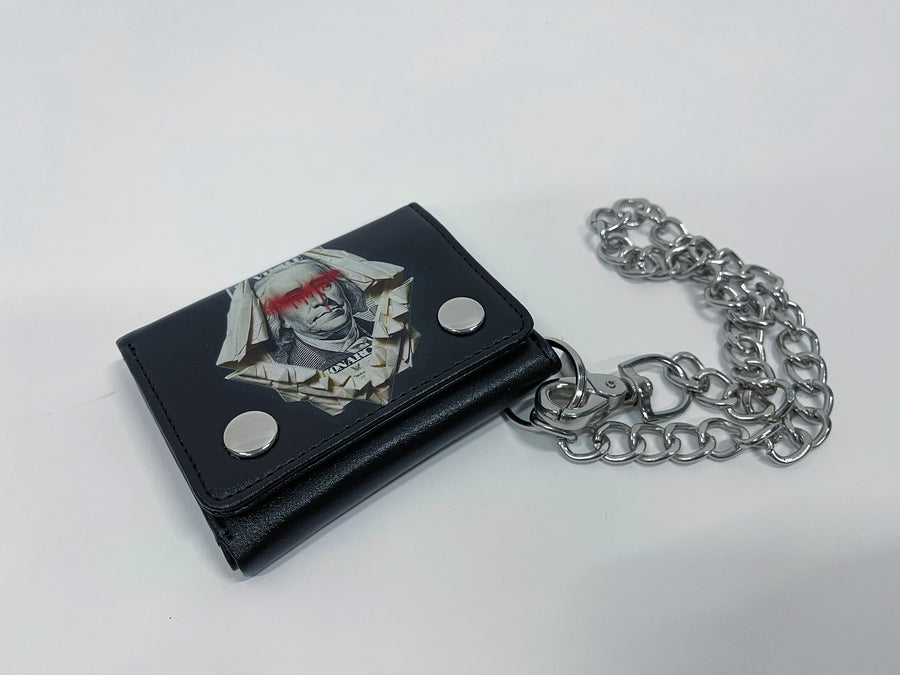 Blood Money Leather Chain Wallet