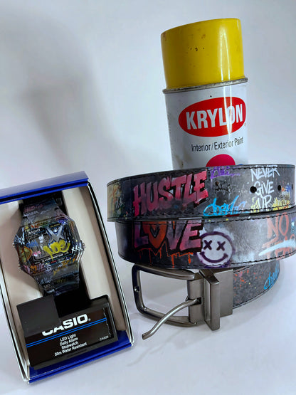 VM Graffiti Leather Belt