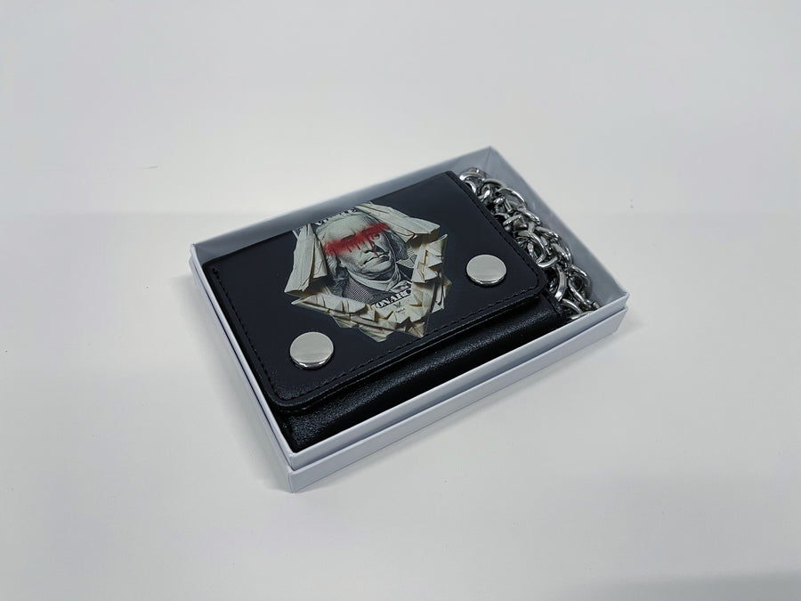 Blood Money Leather Chain Wallet