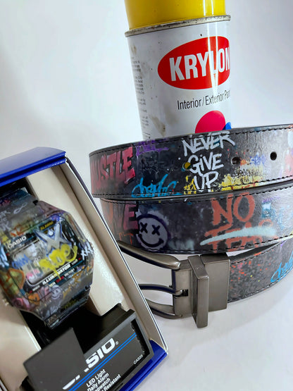 VM Graffiti Leather Belt