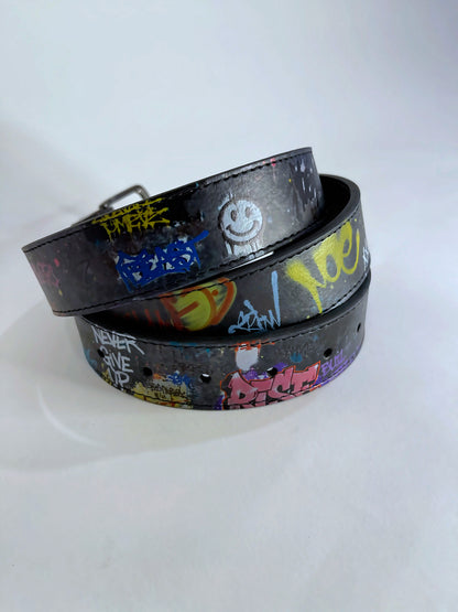 VM Graffiti Leather Belt