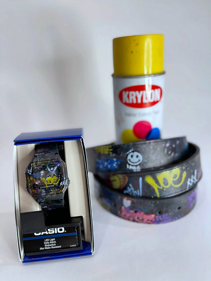 VM Graffiti Leather Belt
