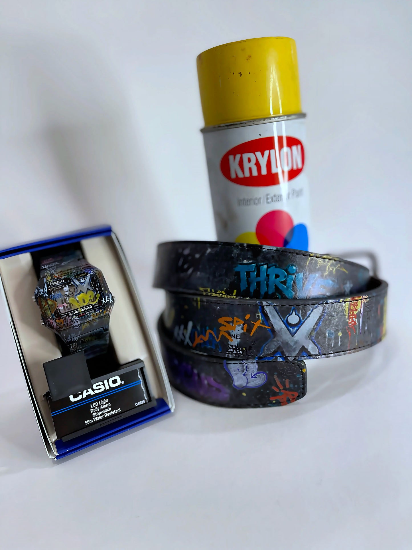 VM Graffiti Belt & Casio Watch The Essentials Pack (Bonus Wallet)