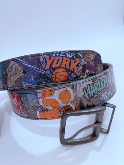 VM NYC Graffiti Leather Belt