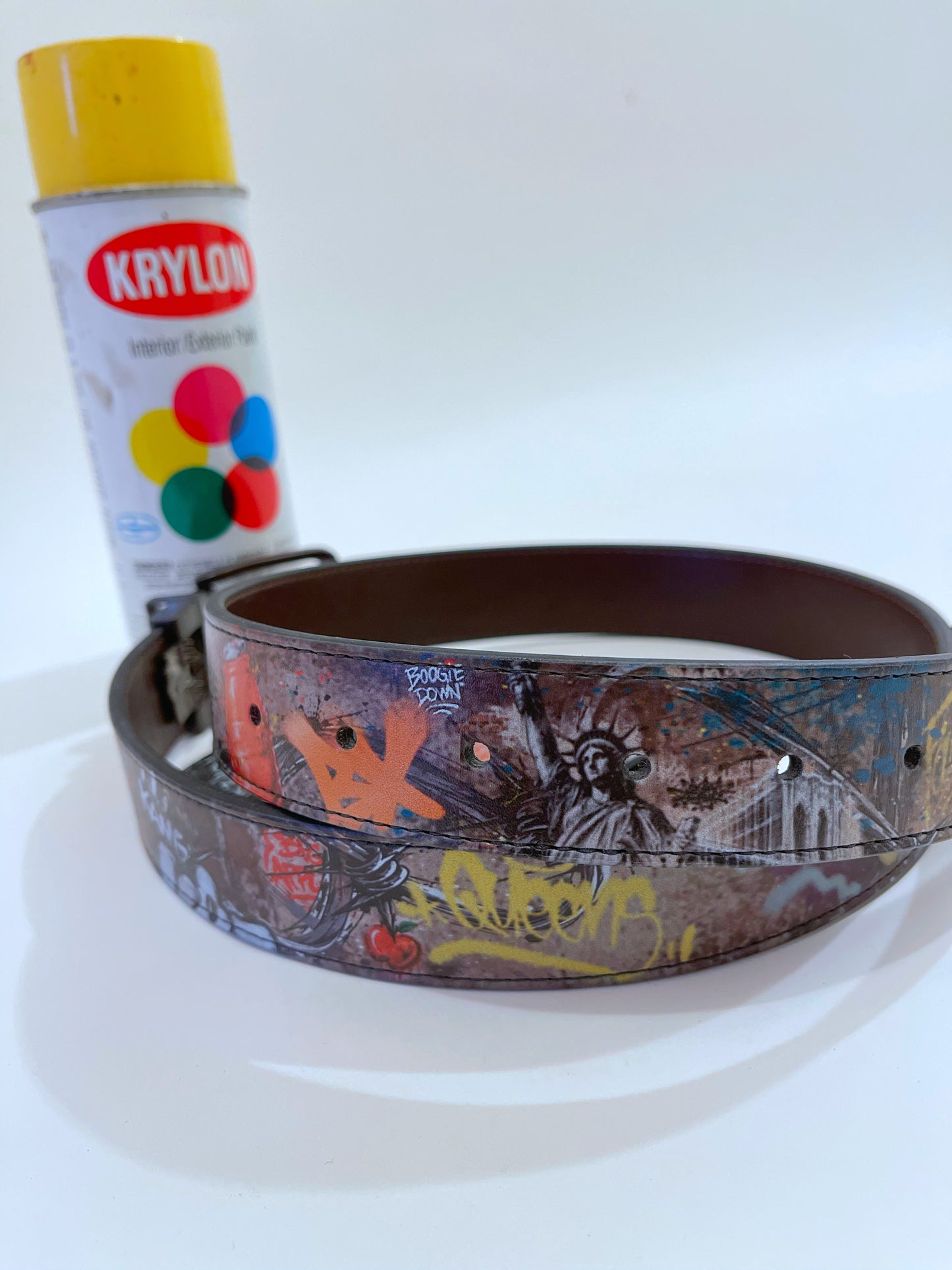 VM NYC Graffiti Leather Belt